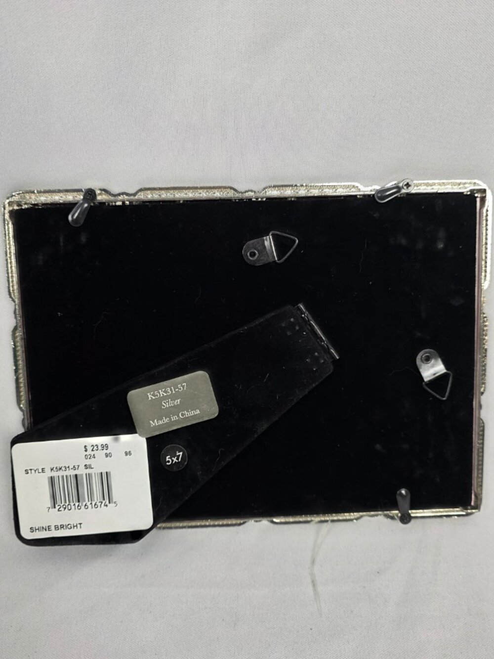 5x7 Silver Rhinestone Picture Frame - Picture 2 of 2